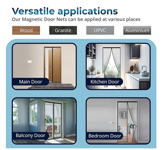 🏠 Magnetic Mosquito Door Curtain